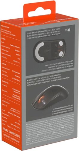 SteelSeries Rival 3 Gen 2 Wireless Optical Gaming Mouse with Ultra-fast clicks - Wireless - Black BUY IN MIDDLE EAST