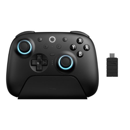 8BitDo - Ultimate 2 Bluetooth Wireless Gaming Controller for Nintendo Switch, PC - Black-Front_Standard 