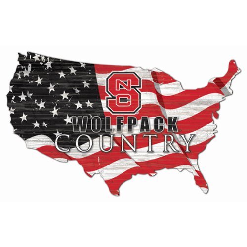 Fan Creations - NC State Wolfpack USA Flag Cutout Sign - Multicolor-Front_Standard 