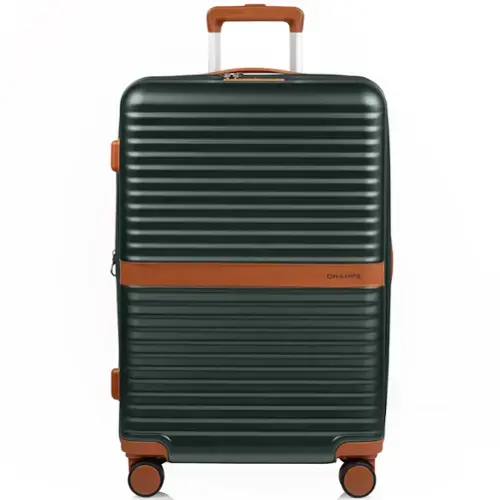 Front. Champs - Vintage II Collection Medium Luggage Case - Green.