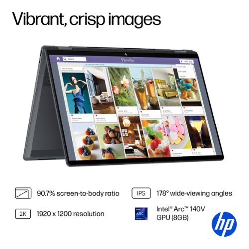 HP OmniBook X Flip 2-in-1 - Copilot+ PC - 16 2K Touch-Screen Laptop - Intel Core Ultra 7 - 16GB Memory - 1TB SSD - Eclipse Gray SHOP ONLINE