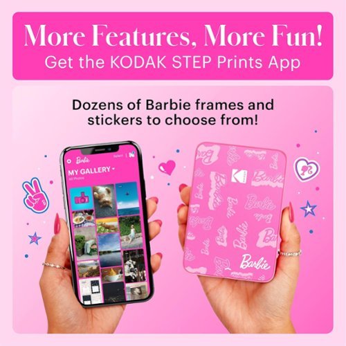 Kodak  x Barbie Step Slim AMZRODBP2K1 Instant Portable Photo Printer Barbie Starter Bundle - Light Pink GLOBAL SHIPPING