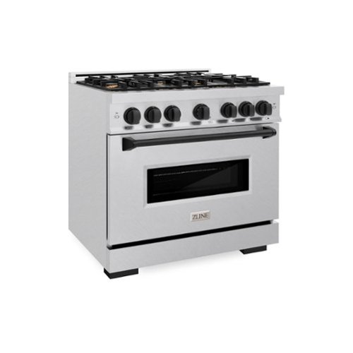 ZLINE Autograph 36" Classic DuraSnow Gas Range w/ 6 Burners & Black Accents (CGRSZ-36-MB)