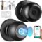 VEVOR - Smart Door Knob, Biometric Door Lock Bluetooth Smart Lock, Fingerprint Smart Lock with APP Control - Black-Front_Standard