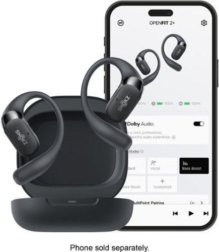 Shokz OpenFit 2+ Open-Ear True Wireless Bluetooth Earbuds - Black WORLDWIDE DELIVERY