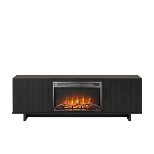 Ameriwood Home - Southlander Fireplace TV Stand (60") - Black Oak-Front_Standard 