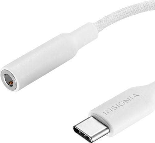 Insignia™ 3 Male USB-C to Female 3.5 mm Adapter - White HOW TO BUY