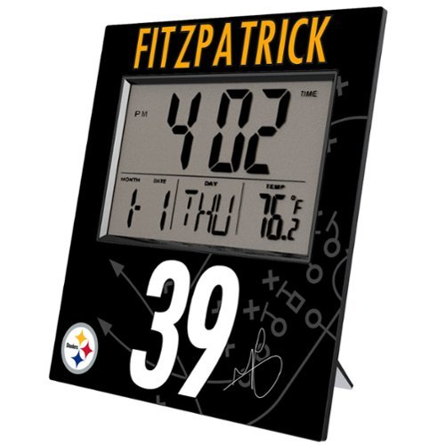 Keyscaper - Minkah Fitzpatrick Pittsburgh Steelers Digital Desk & Wall Clock - Multicolor-Front_Standard 