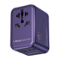Momax - Universal Travel Adapter 70W GaN, 3 USB-C& 2 USB-A International Power Adapter 6-in-1 for UK/US/AUS/JP - Purple-Front_Standard