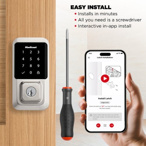 Kwikset Halo Smart Lock Wi-Fi Replacement Deadbolt with App/Touchscreen/Key Access - Satin Nickel BUY IN MIDDLE EAST