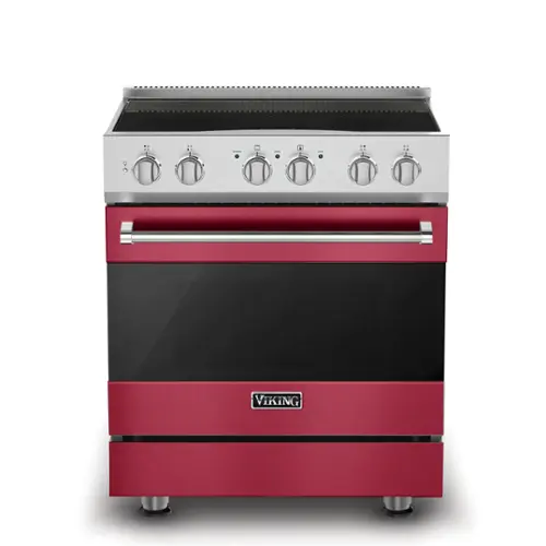 Front. Viking - 3-Series Induction Self-Clean Range - Valentine.