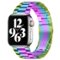 StrapsCo - Flat-Link Everyday Bracelet Stainless Steel Watch Band Strap For Apple Watch - 44mm/45mm/46mm/49mm - Colorful-Front_Standard