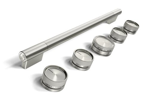 KitchenAid - Handle and Knob Hardware Accessory Kit for 30" Commercial-Style Gas Range - Monochromatic Stainless Steel