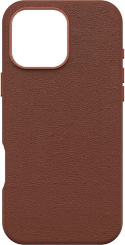 OtterBox - Symmetry Cactus Leather Series Hard Shell for MagSafe for Apple iPhone 16 Pro Max - Rich Adobe