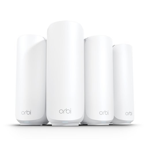 NETGEAR - Orbi 370 Series BE5000 Dual-Band Mesh Wi-Fi 7 System (4-pack) - White