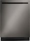 LG - FlushFit 24" Top Control Smart Built-In Stainless Steel Tub Dishwasher with 3rd Rack, 1-Hour Wash & Dry Cycle and 46dBA - Black Stainless Steel-Front_Standard