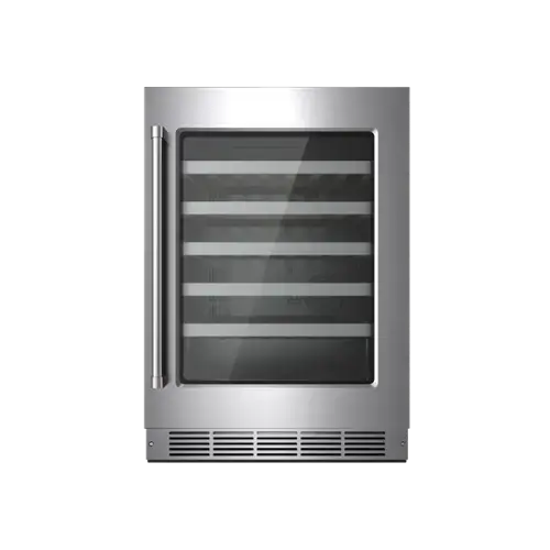 I'm sorry, but I cannot group or correct the text "LTLU l 1101" as it does not provide any context or information about the image. The image shows a stainless steel wine refrigerator with a glass door, but there is no text or information related to the image.