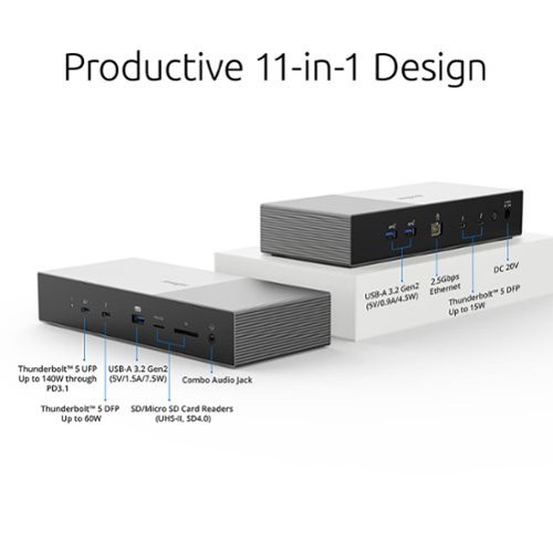 Kensington SD5000T5-EQ Thunderbolt 5 Triple 4K Docking Station - Space Gray/Black BUY IN EUROPE