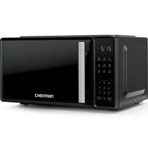 Chefman - Countertop Microwave Oven 0.7 Cu. Ft., 700 Watts with 3 Presets and 10 Power Levels - Black-Front_Standard 