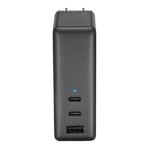 Insignia™ - 112 W 6.6' USB-C Wall Charger with 2 USB-C & 1 USB Ports - Black-Front_Standard 