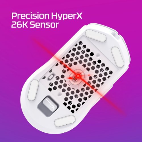 HyperX Pulsefire Haste 2 Lightweight Wireless Optical Gaming Mouse with RGB Lighting - Wireless - White WORLDWIDE DELIVERY