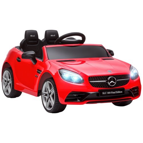 Aosom - Mercedes SLC 300 Licensed Kids Electric Car with Remote, 12V Battery Ride on Car with Music, Lights, Suspension for 3-6-Front_Standard 