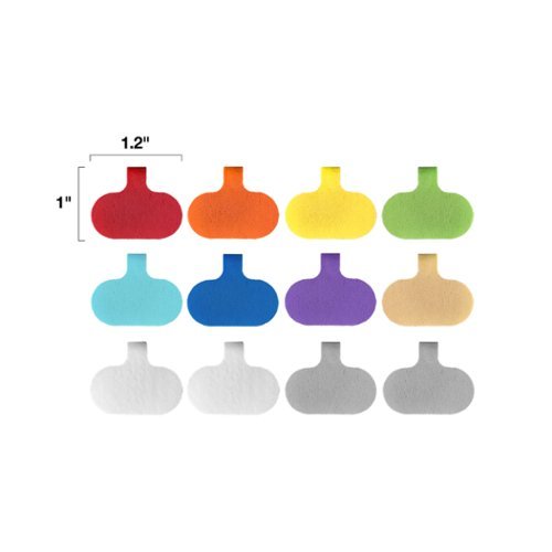 Wrap-It Storage Cord Identification Labels (12-Pack) - Assorted Colors WORLDWIDE DELIVERY