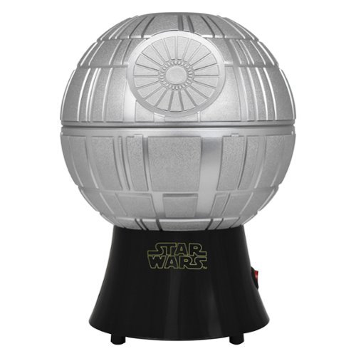 Uncanny Brands - Star Wars Death Star Popcorn Maker - Hot Air Style with Removable Bowl - Silver-Front_Standard 