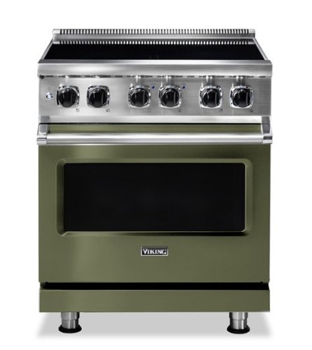 Viking - 5 Series 4.7 Cu. Ft. Freestanding Electric Induction Range - Cypress Green-Front_Standard 
