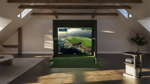 Foresight Sports - Complete Golf Sim Package w/ Quad-Max Launch Monitor, 11ft Frame, Projector, Gaming PC, Screen, & Mat - White