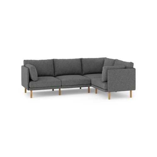 Burrow - Modern Field 4-Seat Sectional - Carbon-Front_Standard 