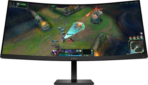 HP OMEN - 34" VA Curved WQHD 180Hz AMD FreeSync Premium Gaming Monitor with Adjustable Height (DisplayPort, HDMI) - Black