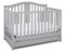 Graco - Solano 5-in-1 Convertible Crib with Drawer - Pebble Gray-Front_Standard 
