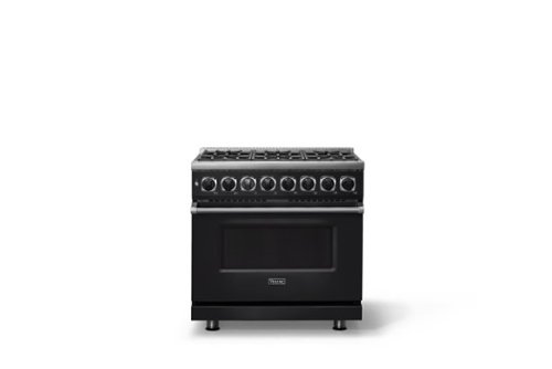 Viking - 36 in. Wide 6 Burner Dual Fuel Sealed Burner Range - Onyx-Front_Standard 