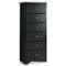 Costway - 6 Drawer Chest Dresser Clothes Storage Bedroom Tall Furniture Cabinet - Black-Front_Standard
