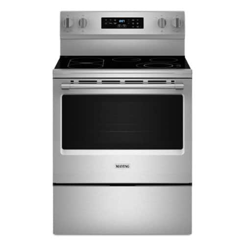 Maytag - 30-Inch Wide Electric Range With No Preheat Air Fry and Air Baking - 5.3 cu. ft. - Stainless Steel