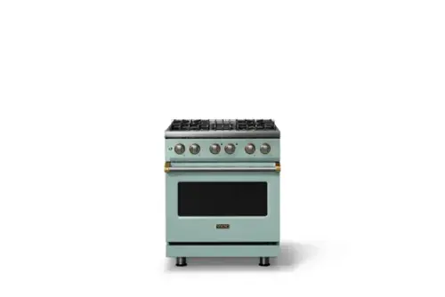 Front. Viking - 30"W. 4 Burner Pro5S 4.7 Cu. Ft. Freestanding Sealed Dual Fuel Convection LP Range-Splash/Brushed Brass - Splash.