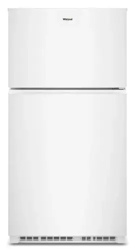 Front. Whirlpool - 21.3 Cu. Ft. Wide Top Freezer Refrigerator with Total Coverage Cooling - White.