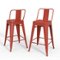 Simpli Home - Rayne Metal Counter Height Stool (Set of 2) - Orange-Front_Standard