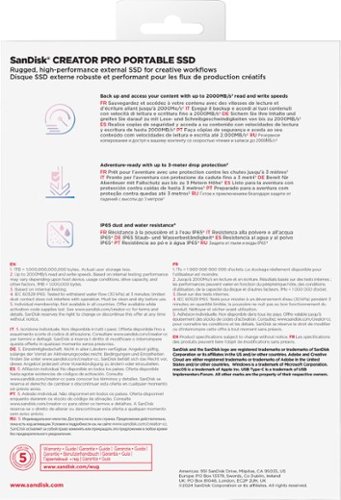 SanDisk Creator Pro 2TB Portable SSD - Blue HOW TO BUY