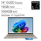 ASUS - Refurbished Excellent - Upgraded - Zenbook A14 14" FHD+ OLED Laptop - Copilot+ PC - Snapdragon X Plus - 16GB RAM - 1TB SSD - Zabriskie Beige-Front_Standard