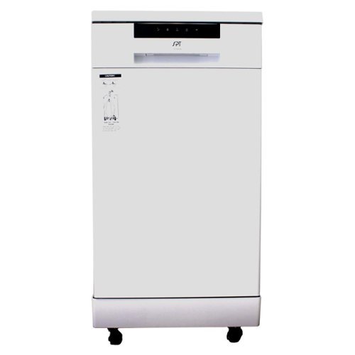 SPT - 18 in. Energy Star Portable Dishwasher - White-Front_Standard 