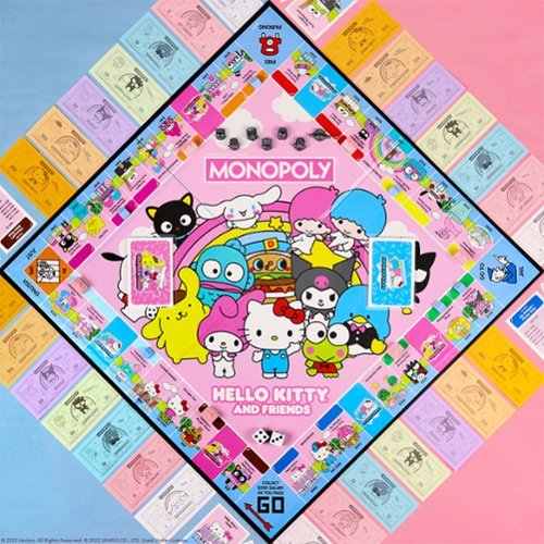 USAoploy MONOPOLY: Hello Kitty & Friends - Strategy Collectible Board Game, Ages 8+ GLOBAL SHIPPING