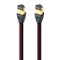AudioQuest - Cinnamon RJ/E 26.2' Digital Ethernet Cable with RJ45 to RJ45 Connectors - Black/Red Stripes-Front_Standard