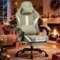 GTPlayer - Gaming Chair Breathable Fabric Ergonomic Computer Desk Chair - Green-Front_Standard