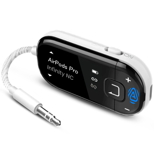 Avantree - Voyager – OLED Display & Latest Auracast Bluetooth 5.4 Adapter for Airplane-Front_Standard 