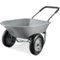 Best Choice Products - Dual-Wheel Home Wheelbarrow Yard Garden Cart for Lawn, Construction - Gray-Front_Standard