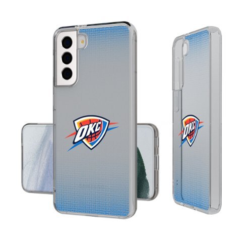 Keyscaper - NBA - Oklahoma City Thunder Linen Logo Galaxy Clear Case - S24 - Multicolor-Front_Standard 