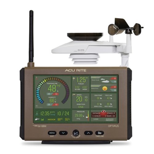 AcuRite - Optimus Weather Station with WiFi HD Display, Lightning Detection, Temperature, Humidity, Wind & Rainfall - Gray