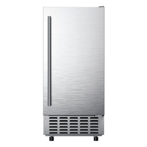 SIMZLIFE - 66Lbs/Day Under Counter Nugget Ice Maker - Self-Cleaning, Gravity Drainage, 24H Timer for Home Use - Silver-Front_Standard 